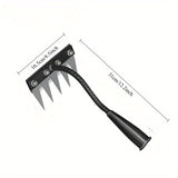 Rastrillo de Jardín de Acero al Carbono Resistente con 8, 6 o 5 Dientes - Herramienta Duradera para Deshierbe y Suelos Resistentes, Mango para Agarre Fácil, Ideal para la Eliminación Segura de Malezas en Jardines