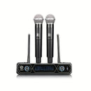 Sistema de Micrófono Inalámbrico Dual LMBGM con Voz HD, Rango de 30m, Transmisión Estable - Ideal para KTV, Karaoke Familiar y Actuaciones Escénicas, 110V-130V, Jack de 6.35mm, Equipo de Audio Portátil|Equipo de Audio Profesional|Transmisión de Audio Est