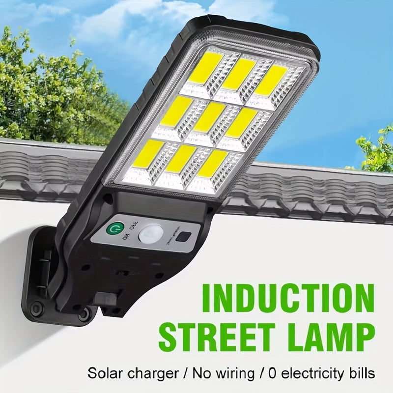 Luz de calle con control remoto alimentada por energía solar, con carga automática, detección de brillo y iluminación nocturna -, desde el anochecer hasta el amanecer, carga automática para garaje, exterior de RV - Diseño duradero de plástico, luces sola