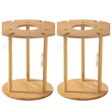 Soporte elegante de vino de madera con copas colgantes y botella - Decoración de hogar estilosa para vino tinto, perfecto para mesas de comedor, decoración de vino