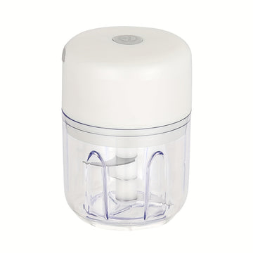Mini Trituradora de Ajo Recargable de 8,45 onzas - Duradera y Resistente, Carga USB, 1200 RPM, Ideal para Triturar Ajo, Pimientos, Cebolla, Carne Picada, Frutos Secos y Más