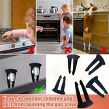 5 piezas de cerrojos para manijas de estufa, tapas de seguridad para manijas de gas para hornos, cerrojos de seguridad para estufas de cocina