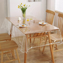 Mantel rectangular transparente de vinilo, 1 pieza - Cubierta protectora, fácil de limpiar y resistente a rayones para mesas de comedor en hogares y restaurantes, material no textil hecho a máquina, ideal para hoteles y restaurantes, decoración moderna p
