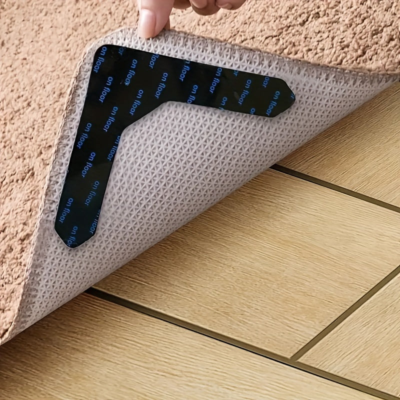 Pegatinas para Alfombras de Alta Calidad Antideslizantes y Anti-taladro Adecuadas para Salón, Comedor y Baño, Evitan que las Alfombras se Muevan y se Enrollen los Bordes