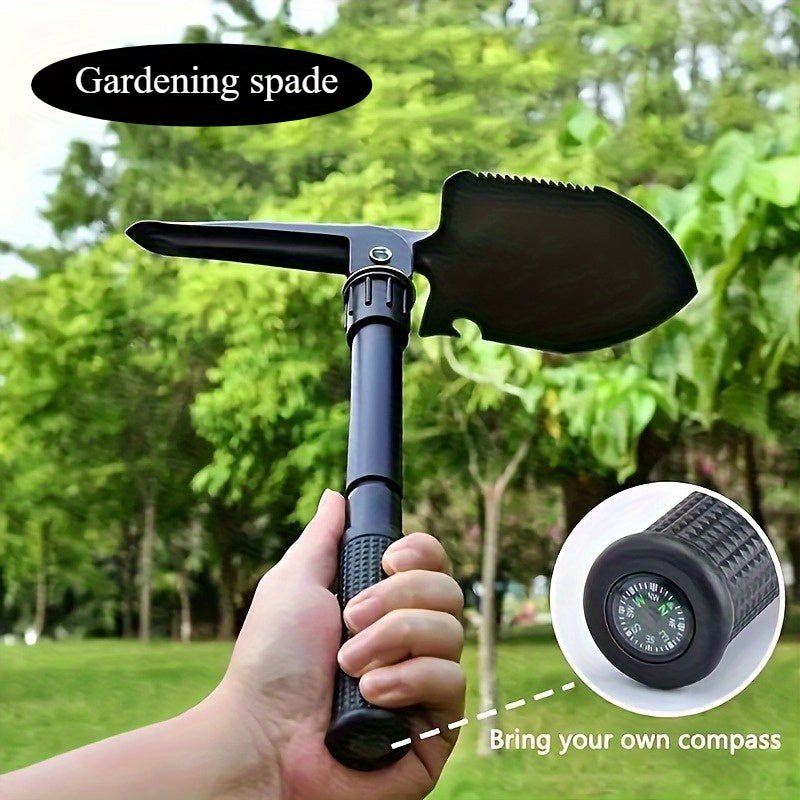 Palas de Jardinería Plegable Resistente - Pala y Espátula Multifuncional con Diseño Compacto, Herramienta Portátil para Camping, Jardinería y Excavación - Ahorra Espacio para Profesionales y Uso Doméstico, Esencial para Camping, Mango Ergonómico, Cabeza