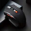 Ratón sin varillas Ergonómico de 2.4GHz para Juegos/Oficina, Ratón Portátil con Rueda de Desplazamiento Metálica, Sin Cable, Receptor USB, Plug & Play, para Computadora Portátil/Escritorio (Batería No Incluida)