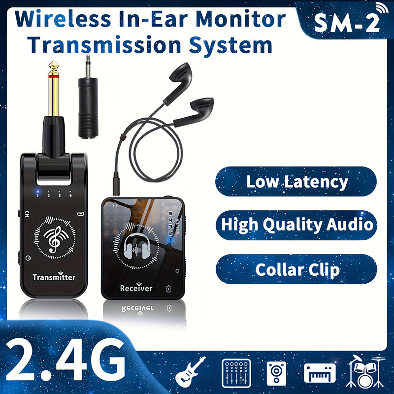 Sistema de transmisión de auriculares inalámbricos, monitoreo de auriculares, anti-interferencia, profesional, para ensayos de banda de actuación en escena.