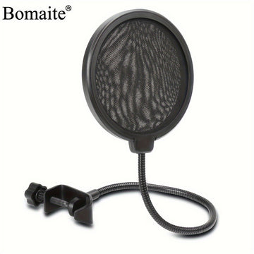 Bomaite - Cubierta de micrófono con cancelación de ruido, Grabación de estudio, accesorio de Aislamiento, estabilizador con clip de cuello de cisne flexible de 360°