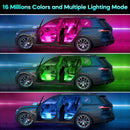 Accesorios para auto con 48 LED, sin batería