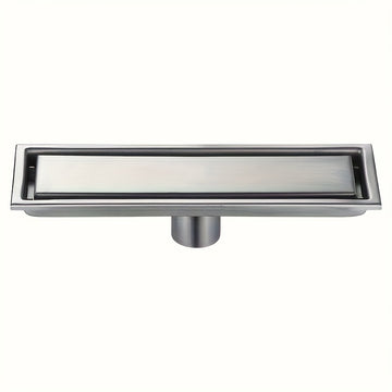 Desagüe de piso de acero inoxidable invisible - Resiste olores, desagüe rectangular de ducha con superficie lisa, ideal para suelos de baño y ducha, desagüe de ducha, accesorio de baño moderno, característica duradera de baño.