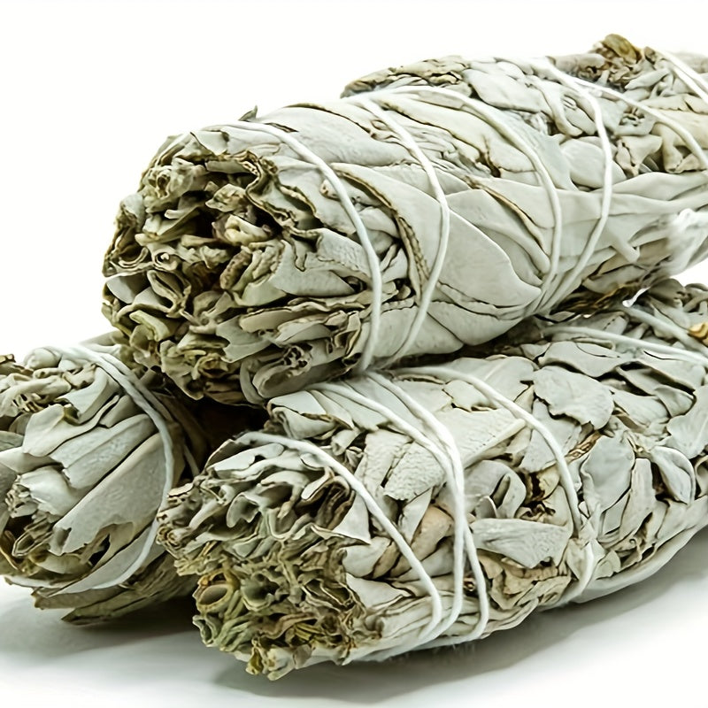 Un conjunto de 3 palos de salvia blanca y salvia para difusión, destinados a fragancia de limpieza del hogar, decoración del hogar, aromaterapia, ceremonia de difusión, regalo de vacaciones