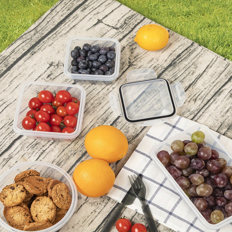 32pcs Contenedores de Almacenamiento de Alimentos con Tapas (16 Contenedores + 16 Tapas) - Contenedores de Almacenamiento de Plástico Herméticos a Prueba de Fugas con Cierres a Presión, Contenedores de Almacenamiento Libres de BPA con Tapas