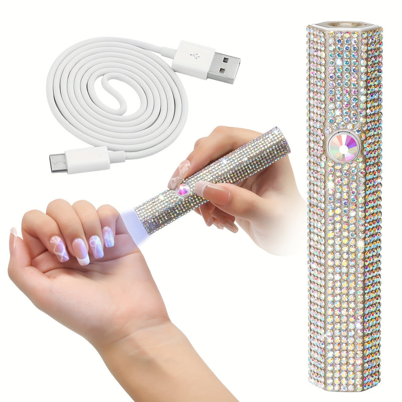 Lámpara de uñas portátil profesional, secador de uñas de gel recargable, carga USB, sin formaldehído, batería de litio de 200mAh, herramienta de manicura en casa DIY