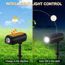 2 piezas de luces solares para jardín al aire libre, luz cálida, luz verde, luz de árbol, luces de paisaje para jardín, luces solares de iluminación IP65, impermeables para jardín, camino, lugar turístico, luz de proyección de patio, luz de decoración de