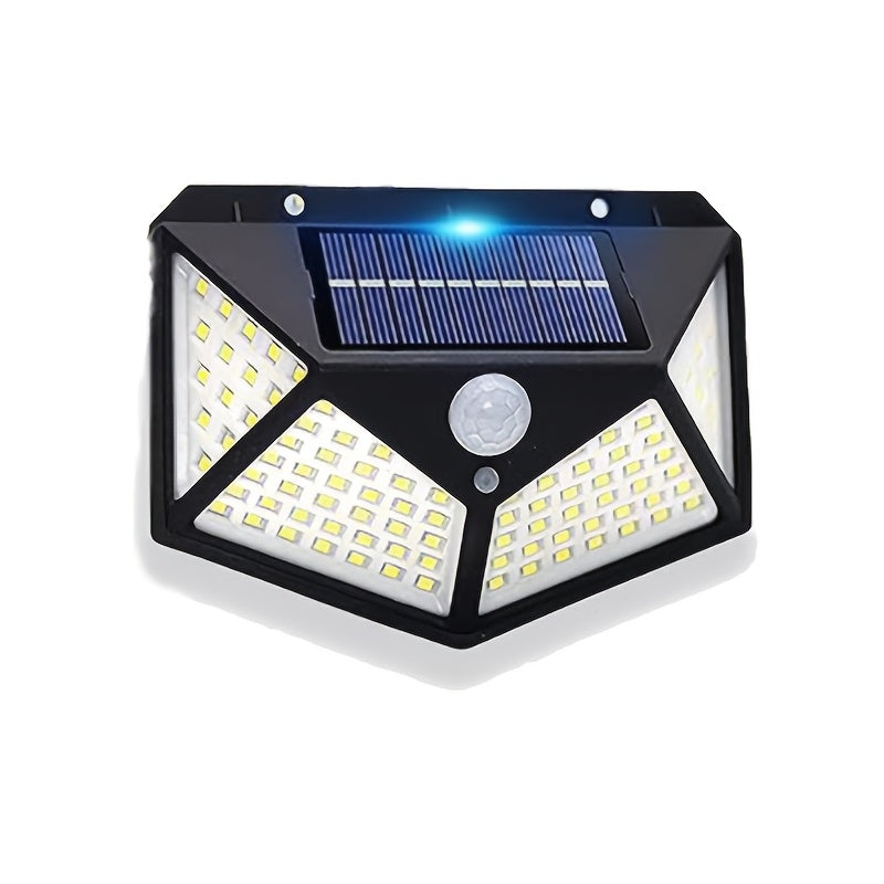 100 Luces de Seguridad LED Solares para Exteriores con Encendido/Apagado Automático - Impermeables IPX4, Cobertura Amplia 270°, Bombillas LED Energeticamente Eficientes y Batería de Litio - Para Entrada, Garaje, Patio, Jardín, Camino - Fácil Instalación