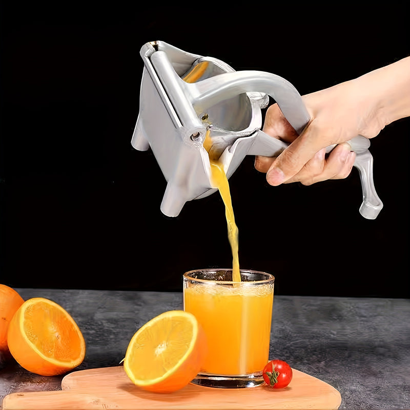 Exprimidor de Cítricos Manual de Aleación de Aluminio Premium - Exprimidor Resistente para Limones y Naranjas, Multifuncional para Uso Doméstico y al Aire Libre, Diseño Metálico Duradero para la Extracción de Jugo Fresco