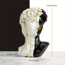 1 Pieza de Busto Abstracto de David en Resina - Diseño Dividido con Mármol Dorado y , Decoración Moderna para Sala u Oficina, Adorno Contemporáneo para Bodas, Artesanía Artística, Arte Decorativo, Regalo Ideal
