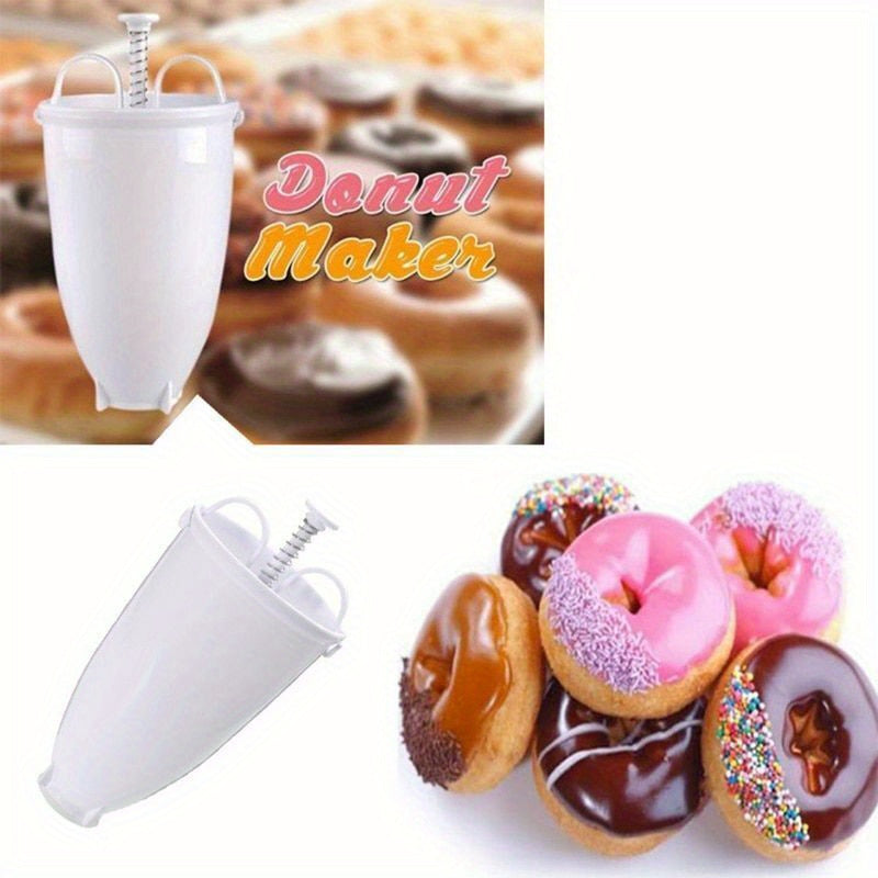 1pc Kit para Hacer Donas Caseras - No Eléctrico, Mini Máquina Manual para Hacer Donas con Información Detallada de Capacidad
