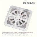 10 piezas de filtro para cabello en el baño, pantalla anti-insectos adhesiva para desagüe del inodoro y cocina, evita obstrucciones