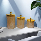 Juego de tres recipientes herméticos multifuncionales de alta gama antifugas para té, granos, dulces, cocina y almacenamiento, suministros de cocina, alimentos secos, especias, café, espacio ahorrador y seguro contra caídas