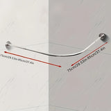 1 Juego de Varillas de Ducha Telescopio, Varillas de Ducha Curvas para Baño, Varillas de Ducha de Acero Inoxidable de Forma de Ventilador, Sin Golpes