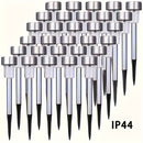 8/10/12 piezas de luces LED solares, luces decorativas exteriores de acero inoxidable con energía solar IP44, ideales para patios, céspedes, caminos, terrazas y jardines, decoración de senderos y fiestas festivas
