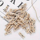 50/100pcs Mini 25mm Clips de Madera Natural para Fotos, Clips para Ropa, Plegadores de Ropa, Clips de Madera para Bodas y Fiestas, Ganchos de Utilidad
