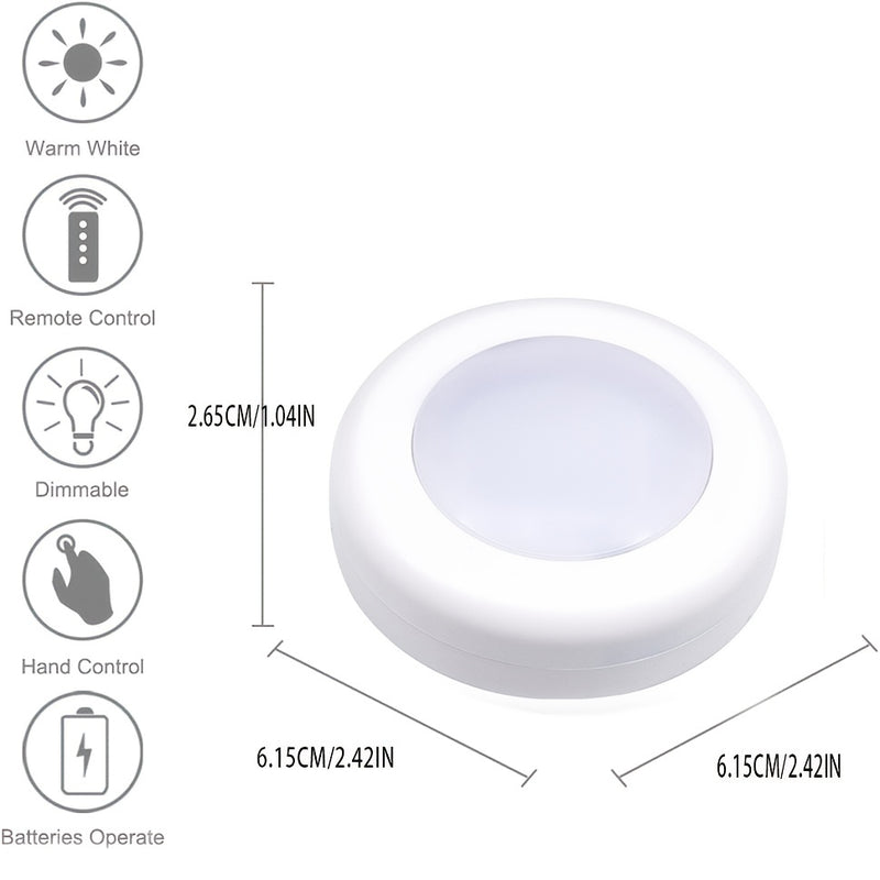 1/3/6 Piezas, Luces LED De Disco Con 13 Colores Cambiables, Luces Debajo Del Gabinete Regulables A Batería, Luces Debajo Del Mostrador A Batería Con Controles Remotos Inalámbricos Para Cocina