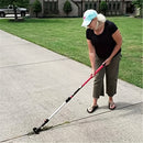 Eliminador de malezas de doble rueda de acero de manganeso, altura ajustable, resistente a la oxidación, para aceras/roturas de ladrillos, herramienta manual para eliminar raíces, construcción metálica duradera, jardinería | Diseño ergonómico | Manejo fá