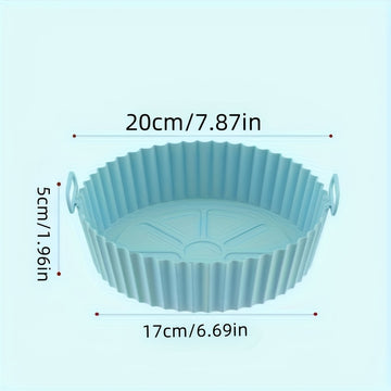 Revestimiento de silicona antiadherente de grado alimenticio redondo para freidor de aire - Ideal para cocina hogareña, picnic al aire libre y comedor de RV - Compatible con todos los modelos de freidor de aire, accesorios para freidor de aire