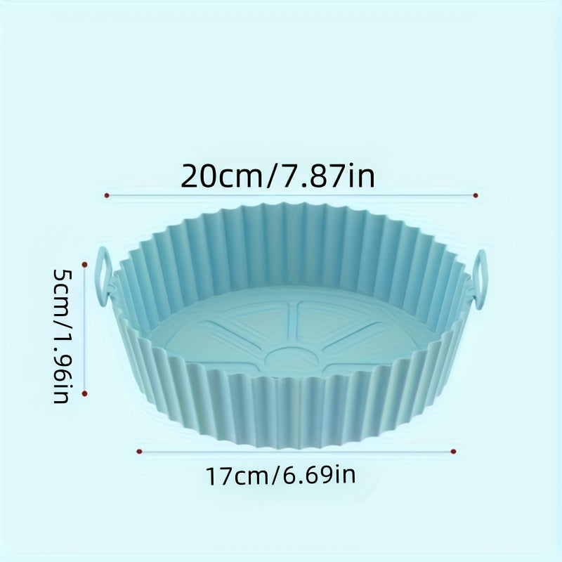 Revestimiento de silicona antiadherente de grado alimenticio redondo para freidor de aire - Ideal para cocina hogareña, picnic al aire libre y comedor de RV - Compatible con todos los modelos de freidor de aire, accesorios para freidor de aire