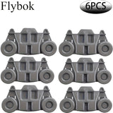 4/6/8 piezas de accesorios para rodillos de lavavajillas, resistentes al desgaste y duraderos, rodadura suave, instalación fácil, buena capacidad de carga y gran adaptabilidad