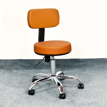 Silla de oficina ergonómica de 1 pieza - Diseño cómodo, sin sedentarismo, levantable y rotativo, con botón de empuje, estructura de plástico duradera, ideal para uso de computadora en casa en el salón o estudio, silla de oficina