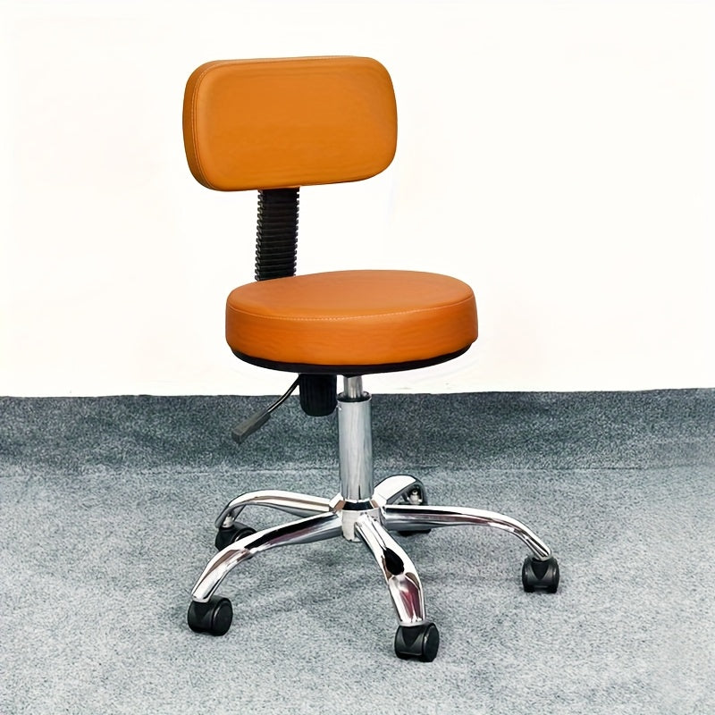 Silla de oficina ergonómica de 1 pieza - Diseño cómodo, sin sedentarismo, levantable y rotativo, con botón de empuje, estructura de plástico duradera, ideal para uso de computadora en casa en el salón o estudio, silla de oficina