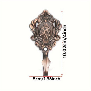 2pcs Gancho Retro de Lujo Ligero, Colgador Metálico Antioxidante Montado en la Pared, Gancho Multifuncional para Colgar Ropa, Toalla y Bata, Accesorios de Baño, Decoración del Hogar