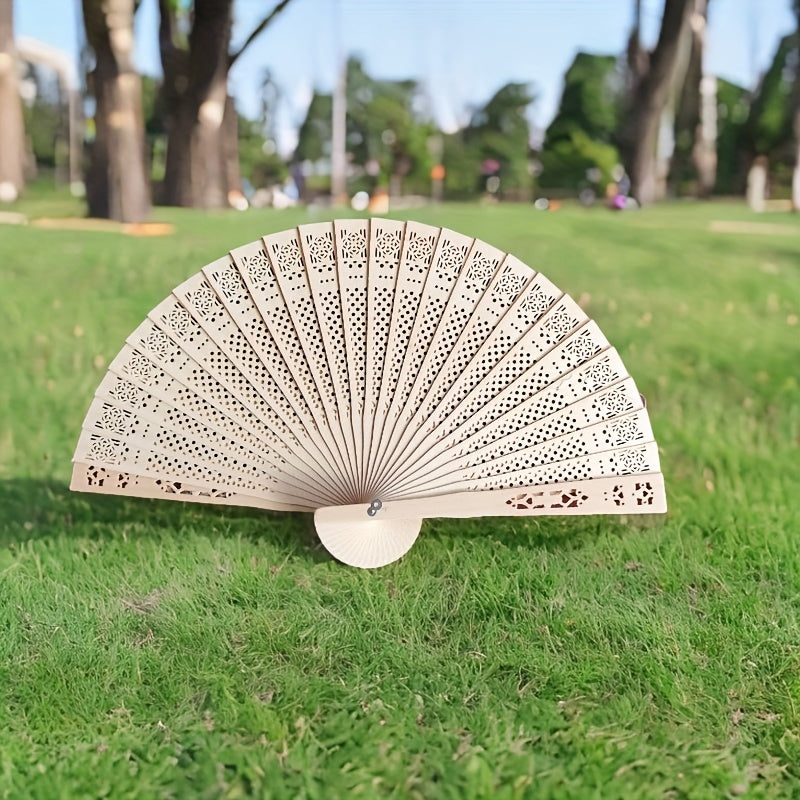 30 abanicos de boda de bambú vintage - Diseño floral elegante, compactos y portátiles, ideales para decoraciones de fiestas de boda y regalos de verano, decoraciones de boda, perfectos para Navidad, ideal para Acción de Gracias.