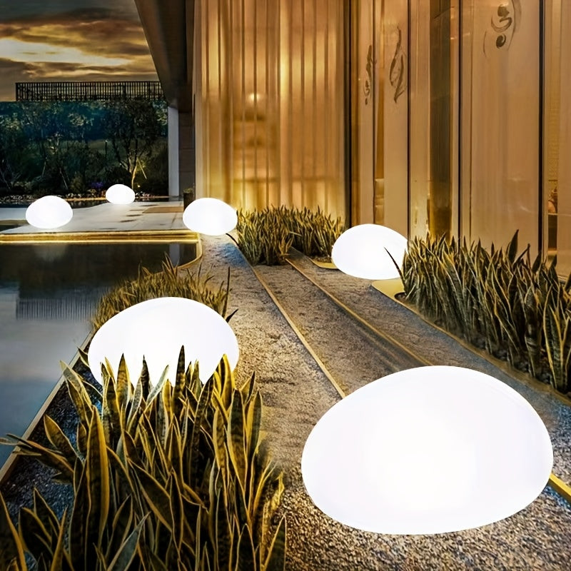 1 ud., luz solar para camino de guijarros, luz LED exterior, luz decorativa para jardín y césped, luz solar subterránea, vidrio esmerilado blanco, luz decorativa inalámbrica, decoración solar para patio, pasillo y piscina