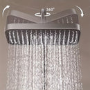 Rociador de Lluvia Cuadrado Montado en el Techo de 30.48 cm - Cabezal de Ducha Superior con Rotación 360°, Ahorro de Agua y Gran Flujo, Plástico Duradero para Mejora del Baño, Accesorio Moderno