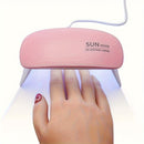 1pc Lámpara LED para Uñas - Secado Rápido con USB, Portátil /Secador de Uñas LED para Esmalte en Gel - Sin Pantalla, Diseño sin Enchufe para Hogar, Salón o Viaje - Compatible con Esmaltes LED, Accesorio de Belleza Compacto, Modelo Sin Pantalla