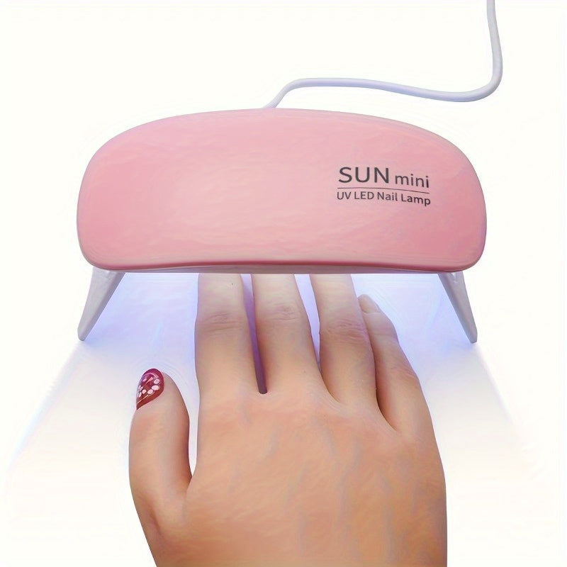1pc Lámpara LED para Uñas - Secado Rápido con USB, Portátil /Secador de Uñas LED para Esmalte en Gel - Sin Pantalla, Diseño sin Enchufe para Hogar, Salón o Viaje - Compatible con Esmaltes LED, Accesorio de Belleza Compacto, Modelo Sin Pantalla