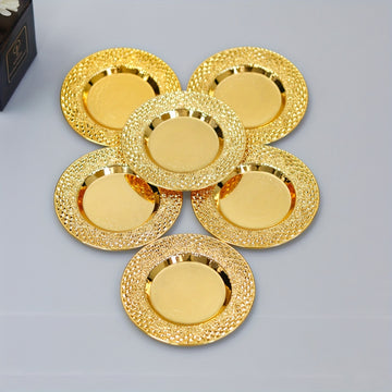 6 Posavasos con un diseño sólido de estilo del Medio Oriente - Adecuados para celebraciones de Eid al-Adha, Navidad, Acción de Gracias y Año Nuevo - Lavables a mano, de metal pulido y hechos de acero inoxidable