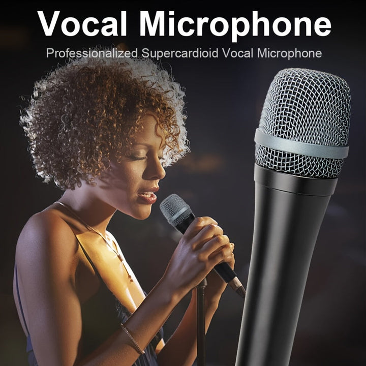 Micrófono dinámico profesional E945 con cable, forma de corazón, adecuado para actuaciones en escena, grabación de karaoke de DJ, programas de voz, transmisión, juegos, cantantes de bar KTV.