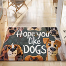 Felpudo de poliéster con diseño de perro de dibujos animados lindo, alfombra de baño suave y gruesa de 8 mm, lavable a máquina, alfombra antideslizante para cocina, alfombra de salón, alfombra de dormitorio, alfombra de entrada interior, alfombra decorat