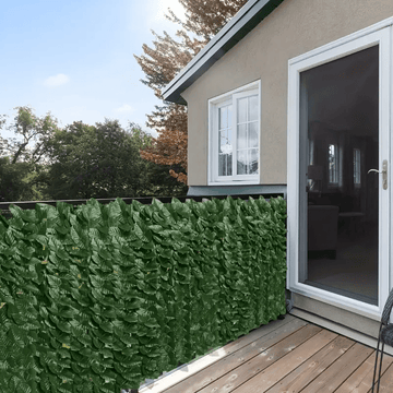 1 Rollo de Vidrio Artificial de Hiedra - Panel de Pared de Verde Falso para Jardín al Aire Libre, Decoración del Hogar y la Habitación | Perfecto para Navidad y Espacios Estéticos, Material Plástico Duradero, No se Necesita Electricidad, Pantalla de Priv