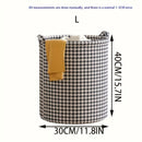 1pieza Cesta de ropa plegable contemporánea, canasta de almacenamiento de tela ovalada con asas, dirección de patrón aleatorio versátil, para dormitorio, baño, sala de estar - Accesorio para el hogar, Canastas de ropa