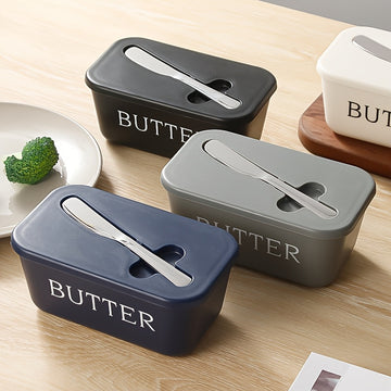 Juego de caja de mantequilla y cuchara de mantequilla PP para hotel, hogar y restaurante, plato de mantequilla, grado alimenticio, caja multiusos conveniente, plato de servicio, plato de mantequilla.