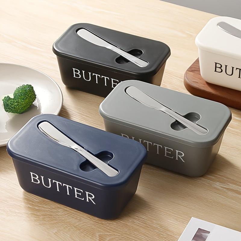 Juego de caja de mantequilla y cuchara de mantequilla PP para hotel, hogar y restaurante, plato de mantequilla, grado alimenticio, caja multiusos conveniente, plato de servicio, plato de mantequilla.