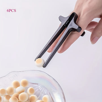 2/6 piezas de palillos de dedo reutilizables - Clips de plástico duraderos para papas fritas, tenazas de dedo para uso en la cocina del hogar y el dormitorio, accesorios de cocina fáciles de agarrar, accesorios de papas fritas, material de plástico durad