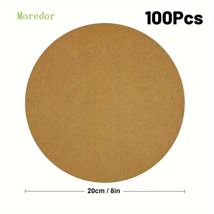 Mantelerías de papel redondas de 20 cm sin agujeros, papel para hornear redondo antiadherente para moldes de pastel de 8 pulgadas (20 cm), forros antiadherentes para hornear, asar, cocinar al vapor, microondas, freidora de aire, herramientas de reposterí