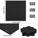 Paneles de espuma de sonido autoadhesivos HERTBER, paquete de 12, negro, baldosas acústicas de alta densidad para oficina, sala de reuniones, sala de estar, estudio, sala de música, sala de juegos, cine - Material de absorción de sonido